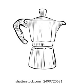 drawing lines. line art coffee filter. Vector