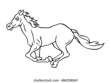 4,506 Running horse line drawing Images, Stock Photos & Vectors ...