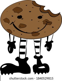 dibujar una cookie en vivo sobre un fondo blanco