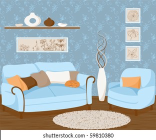 Drawing of living room