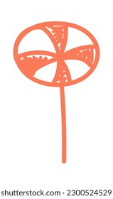 Drawing lollipop in pencil. Vector illustration
