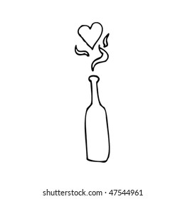 drawing of a love potion