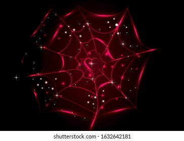 A drawing of a love web in which everyone falls