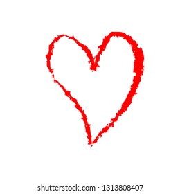 Drawing Loves Heart Vector / Illustration - Icon