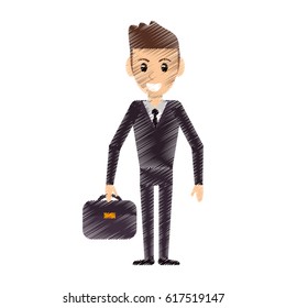 drawing man avatar standing smile