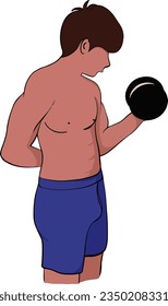 drawing of a man exercising healthy body