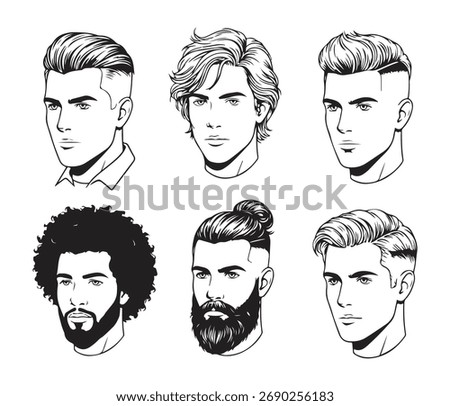 drawing of man hairstyle collections