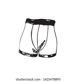 drawing man pants  vector sketch
