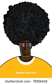 Drawing of a man in T-shirt