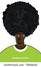 Drawing of a man in T-shirt