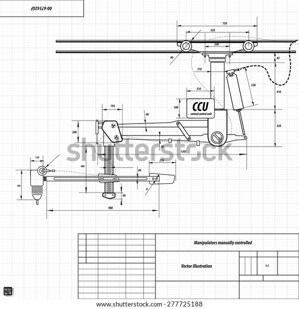 Drawing Manipulators Manually Controlled Vector Illustration Stock ...