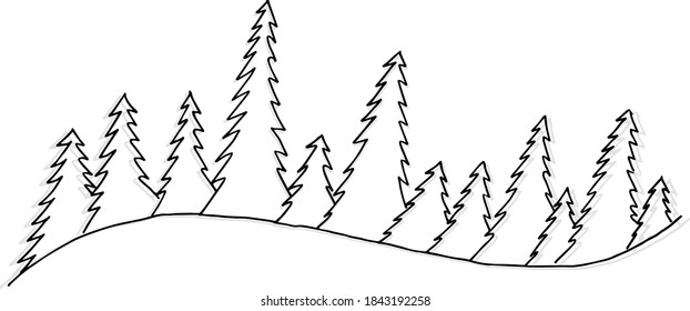 Drawing many trees of different heights.