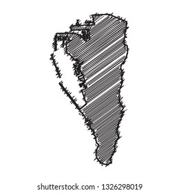 Drawing map on blackboard of Gibraltar. drawn on chalkboard with scribbled map of Gibraltar. can be use for education. vector illustration.