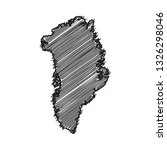 Drawing map on blackboard of Greenland. drawn on chalkboard with scribbled map of Greenland. can be use for education. vector illustration.