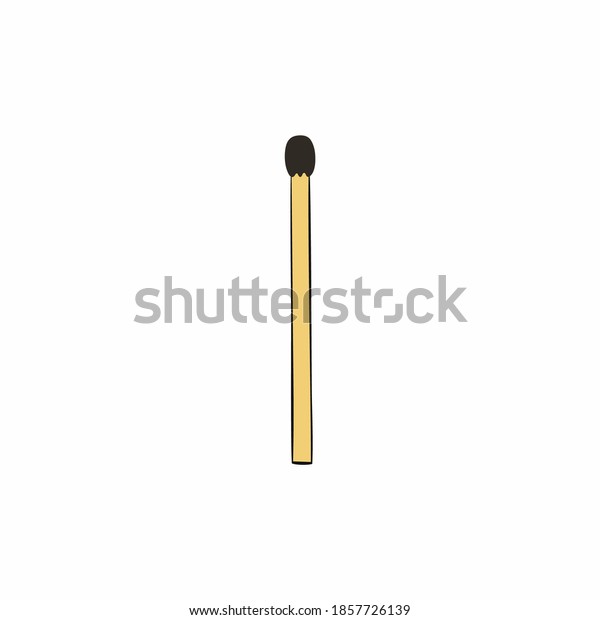 Drawing Match Isolated On White Background Stock Vector (Royalty Free