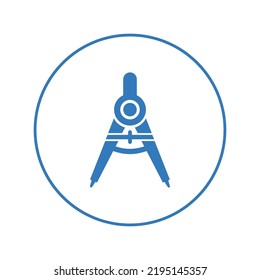 Drawing math geometry compass icon | Circle version icon |