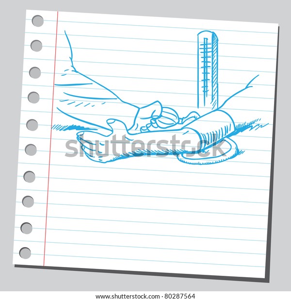 Hand Drawn Cricket Doodle