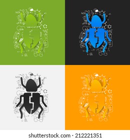 Drawing medical formulas: beetle