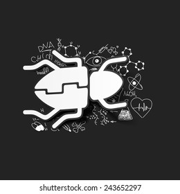 Drawing medical formulas: beetle