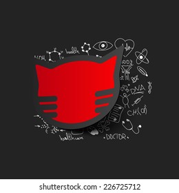 Drawing medical formulas: cat