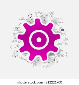 Drawing medical formulas: cogwheel