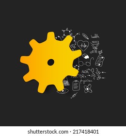 Drawing medical formulas: cogwheel
