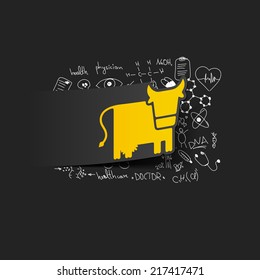 Drawing medical formulas: cow