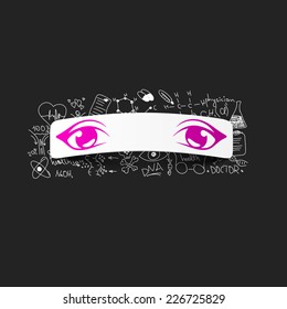 Drawing medical formulas: eye