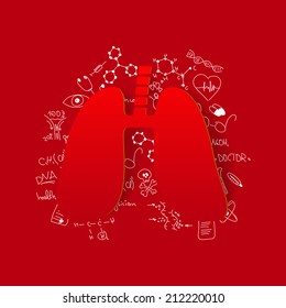 Drawing medical formulas: lung