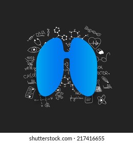 Drawing medical formulas: lung
