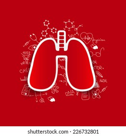 Drawing medical formulas: lung