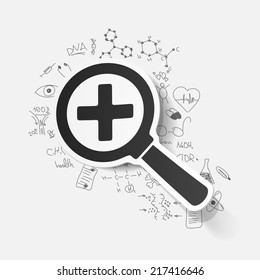 Drawing medical formulas: magnifier