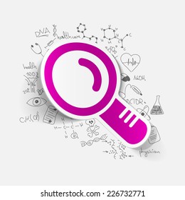 Drawing medical formulas: magnifier