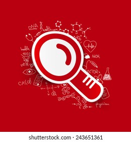 Drawing medical formulas: magnifier