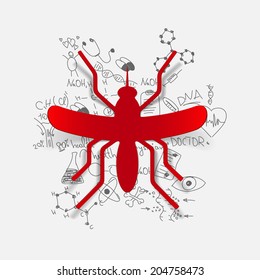 Drawing medical formulas: mosquito