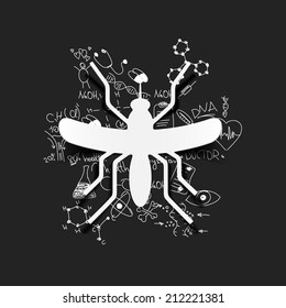 Drawing medical formulas: mosquito