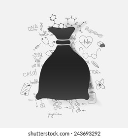 Drawing medical formulas: sack