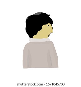 drawing  men character cartoon style   on isolated white background with illustration vector