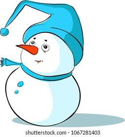 drawing of a merry snowman