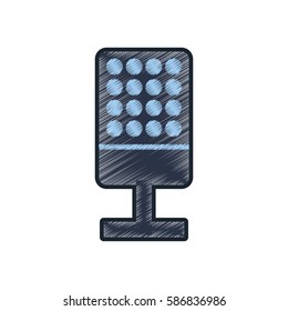 drawing microphone retro audio vector illustration eps 10