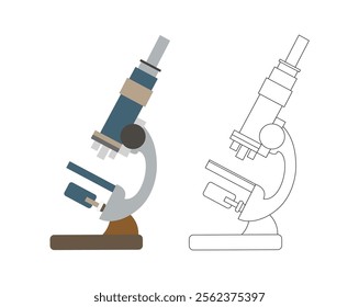 Drawing of microscope line art