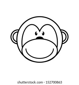 Drawing monkey outlines
