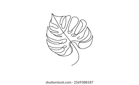 drawing of a monster leaf