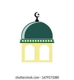 
dibujo del icono de mezquita ilustración vectorial