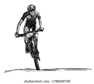 Drawing of the mountain bike competition 