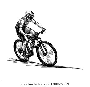 Drawing the mountain bike competition 