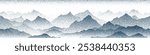 Drawing of mountain isolated on white background, stroke texture, imitation engraving, vector design