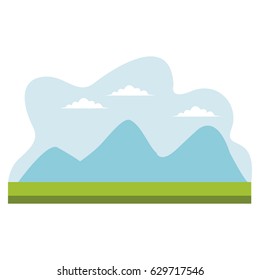 drawing mountains  cloud sky desing
