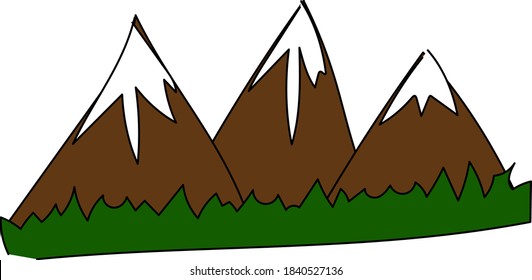 
Zeichenberge auf weißem Hintergrund