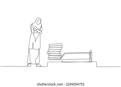 Drawing muslim business woman